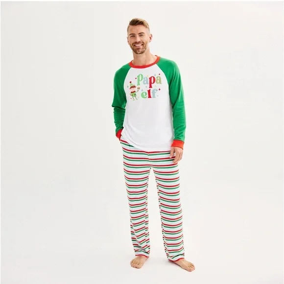 Brand New Men's Papa Elf Top & Bottoms Pajama Set by Cuddl Duds, Size Small, NWT - Picture 1 of 4